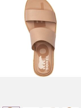 Sorel Women's Double Band Slide Sandal in Taupe/Nude
